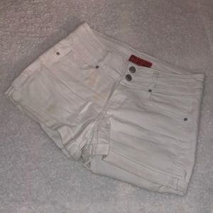 WAX JEAN White Jean Shorts